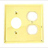 Mulberry, 64572, 2 Gang 1 Duplex Receptacle 1 Single Receptacle, Polished Brass, Wall Plate