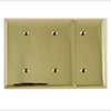 Mulberry, 64153, 3 Gang 3 Blank, Polished Brass, Wall Plate