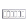 Mulberry, 97406, 6 Gang 6 Decora/GFI, Stainless Steel, Wall Plate