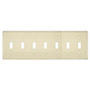 Mulberry, 84077, 7 Gang 7 Toggle Switch, Metal, Ivory, Wall Plate