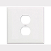 Mulberry, 86773, 2 Gang 1 Duplex Receptacle, Metal, White, Wall Plate