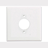 Mulberry, 86774, 2 Gang 1 Single Receptacle, Metal, White, Wall Plate