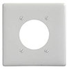 Mulberry, 86778, 2 Gang 1 Single Receptacle 20 Amp, Metal, White, Wall Plate