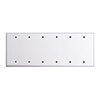 Mulberry, 86156, 6 Gang 6 Blank, Metal, White, Wall Plate
