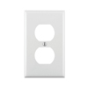 Leviton, 80703-W, 1-Gang Duplex Device Receptacle Wallplate, White 