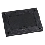 Wiremold, 828PRGFI-BLK, Recessed Floor Box Non-Metallic Coverplate, GFI Cover Plate