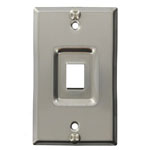 Leviton, QuickPort Stainless Steel Recessed Port Wall Plate, 4108W-1SP