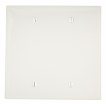 Leviton PJ23-W 2-Gang No Blank Wallplate, Midway Size, White