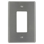 Leviton SO26 Decora Wallplate, Oversized, 1 Gang, Stainless Steel