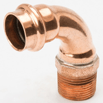 Approved Vendors, PCLN0012, Imported Copper Fittings, 1/2" Copper 90 Degree Elbow, P x P Small