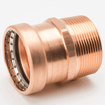Approved Vendors, PCRN1034, Imported Copper Reducing Fittings, Copper Reducing Elbows, 1" x 3/4" Copper 90 Degree Reducing Elbow, P x P