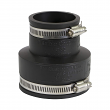 EVERFLOW, 4833 , 3 x 2" Black Flexible Pvc Rubber Coupling with Stainless Steel Clamps, M78456