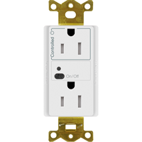 Lutron, CAR2S-15-STR-BL, Split Receptacles Black, M77869