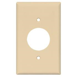 Mulberry, 92091, 1 Gang Single Receptacle, Lexan, Ivory, Wall Plate