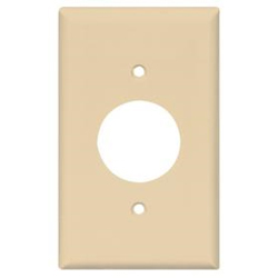 Mulberry, 84891, 1 Gang Single Receptacle, Jumbo, Metal, Ivory, Wall Plate