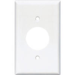 Mulberry, 86847, 1 Gang Single Receptacle 30 Amp, Jumbo, Metal, White, Wall Plate