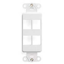 Leviton, QuickPort&reg; Decora Plus 4-Port Insert, 41644-W