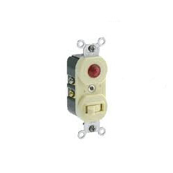 Leviton, 5336-I, Traditional Style Single-Pole/Neon Pilot AC Combination Switch