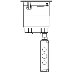 Wiremold, Evolution 6AT Series, 6ATBK, Poke-Thru Device