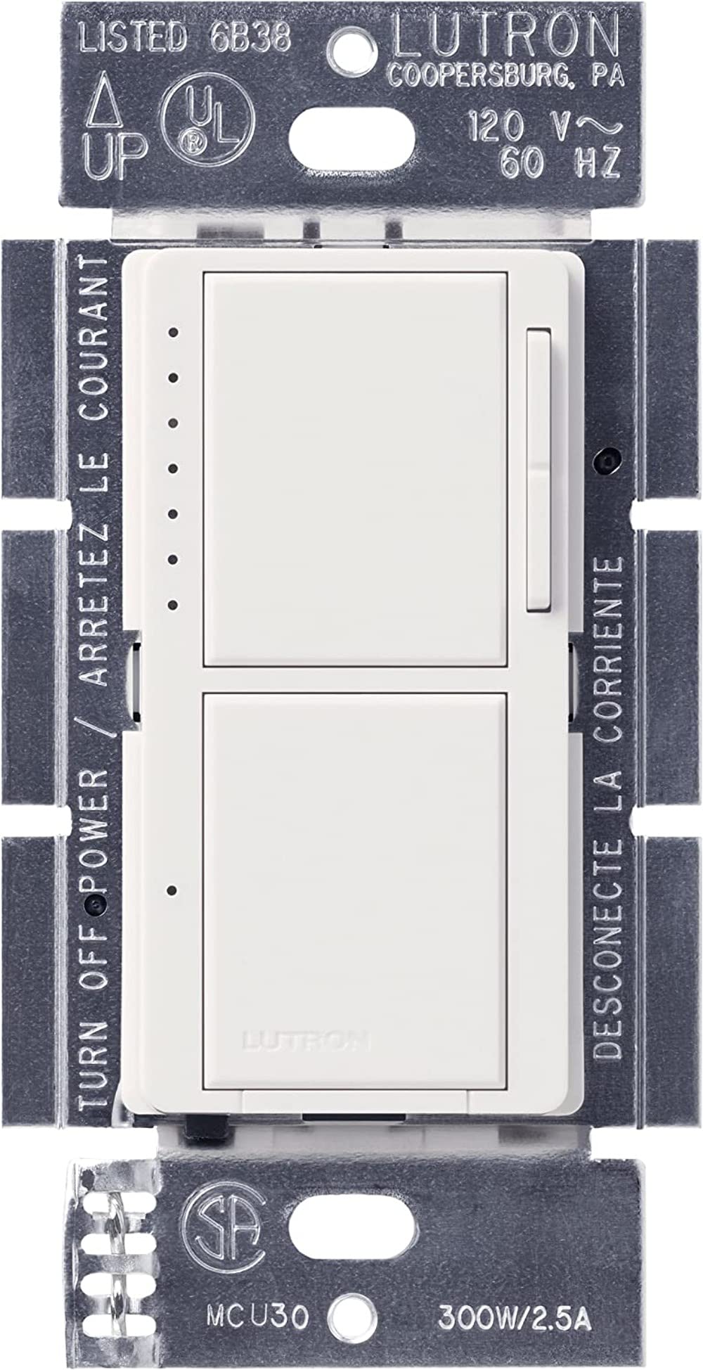 Lutron MACL-L3S25-SW Maestro Dual LED