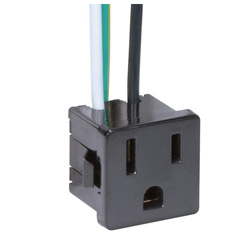 Satco, 3 Wire 2 Pole Snap-in Convenience Outlet, 80-1142