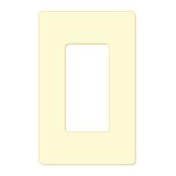 Leviton, 80301-SI, 1-Gang Decora Plus Wallplate Screwless Snap-On Mount, Ivory