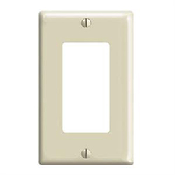 Mulberry, 84401, 1 Gang Decora, Metal, Ivory, Wall Plate