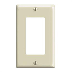 Mulberry, 84834, 1 Gang Decora/GFI, Jumbo, Metal, Ivory, Wall Plate