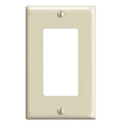 Leviton, 80401-T, 1 Gang Decora/GFI, Light Almond, Wall Plate