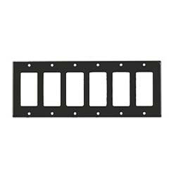 Leviton, 80436, 6 Gang 6 Decora/GFI, Brown, Wall Plate 