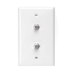 Leviton, Flush-Mount  Duplex F-Connector, 80782-W