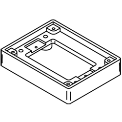 Wiremold, 817T, 1-Gang Brass Tile flange