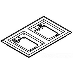 Wiremold, 827PCC-BLK, 2-Gang Nonmetallic Carpet Flange