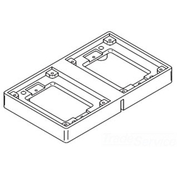 Wiremold, 827T, 2-Gang Brass Tile flange