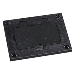 Wiremold, 828PRGFI-BLK, Recessed Floor Box Non-Metallic Coverplate, GFI Cover Plate