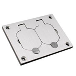 Wiremold, 828R-TCAL, Recessed Floor Box Coverplate, Duplex Cover Plate