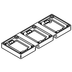 Wiremold, 837T, 3-Gang Brass Tile flange