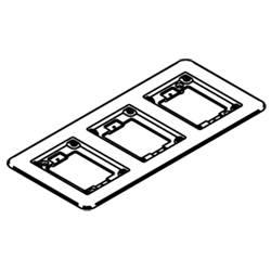 Wiremold, 838TCAL, 3-Gang Brushed Aluminum Combination Carpet and Tile Flange