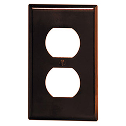 Mulberry, 91101, 1 Gang Duplex Receptacle Lexan, Brown, Wall Plate 