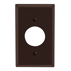 Mulberry, 91091, 1 Gang Single Receptacle Lexan, Brown, Wall Plate 