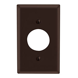 Leviton, 85004, 1 Gang Single Receptacle, Brown, Wall Plate