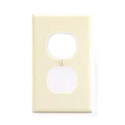 Mulberry, 84101, 1 Gang Duplex Receptacle, Metal, Ivory, Wall Plate