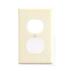 Mulberry, 84801, 1 Gang Duplex Receptacle, Jumbo, Metal, Ivory, Wall Plate