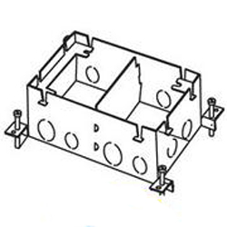 Wiremold, 880M2, Omnibox Series Shallow Steel Floor Box