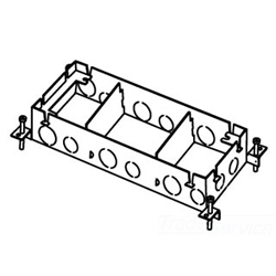 Wiremold, 880M3, Omnibox Series Shallow Steel Floor Box