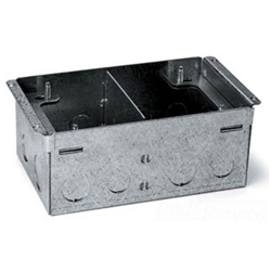 Wiremold, 880W2, 2-Gang Steel Box for Wood Floor