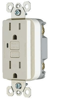 Global, ARK15-TR-W, GFI Self Testing Receptacles, White, M77997