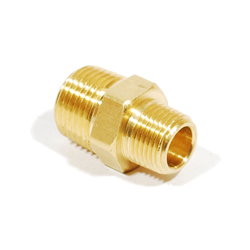 IW, 3/8" X 1/4" Red Brass Nipple, P-306-R-64, M67309