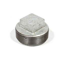 Approved Vendor, 3" NPT Galvanized Malleable Iron Plugs, ZMGPL10