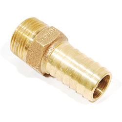 3/8" x 1/2" BARB xMPT, Hose Barb to Male Pipe, Brass, M68895